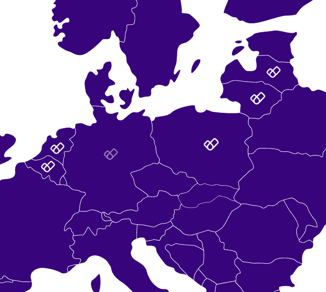 factris locations in europe map