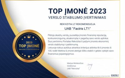 „Factris LT1” tapo TOP įmone 2023